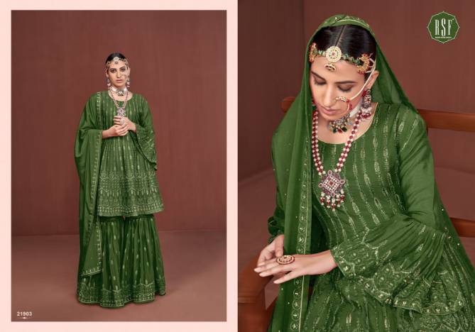 AVANTI Heavy Wedding Wear Pure chinon silk New Designer Sharara Suit Latest Collection